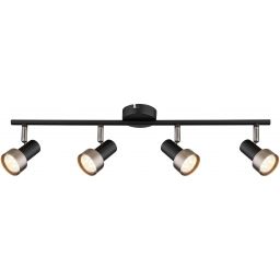 Rabalux Konrad lampa podsufitowa 4x50W czarny mat/srebrny 73014