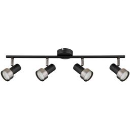 Rabalux Konrad lampa podsufitowa 4x50W czarny mat/srebrny 73014