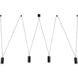 Rabalux Senobia lampa wisząca 4x5 W czarna 73038