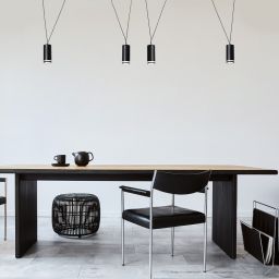 Rabalux Senobia lampa wisząca 4x5 W czarna 73038