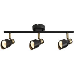 Rabalux Lilou lampa podsufitowa 3x25 W czarna-złota 73049