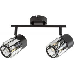 Rabalux Venaro lampa podsufitowa 2x15 W czarna-przezroczysta 73060