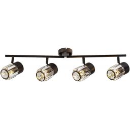 Rabalux Venaro lampa podsufitowa 4x15 W czarna-przezroczysta 73062