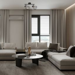 Rabalux Emerencia lampa podsufitowa 2x40 W czarna-przydymiona 73068