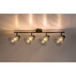 Rabalux Emerencia lampa podsufitowa 4x40 W czarna-przydymiona 73070
