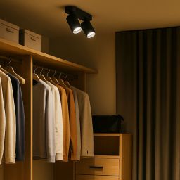 Rabalux Yorli lampa podsufitowa 2x7 W czarna 73082