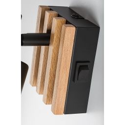 Rabalux Noxelle kinkiet 1x10 W czarny-drewno 73420
