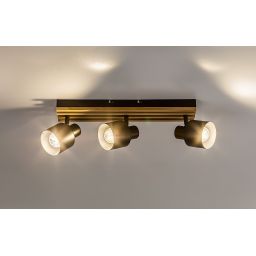 Rabalux Noxelle lampa podsufitowa 3x10 W czarna-drewno 73422