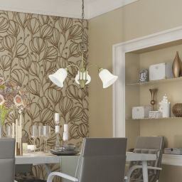 Rabalux Francesca lampa wisząca 3x40 W biała-brązowa 7373