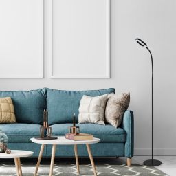 Rabalux Rader lampa stojąca 1x11W LED czarny/biały 74004