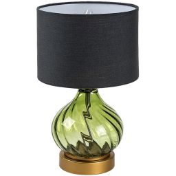 Rabalux Pirelo lampa stołowa 1x25 W czarna-zielona 74033