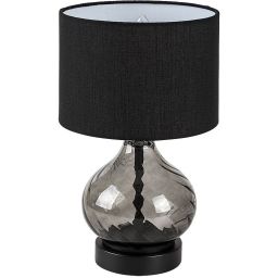 Rabalux Pirelo lampa stołowa 1x25 W czarna-przydymiona 74034