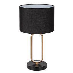 Rabalux Domiro lampa stołowa 1x60 W czarna/złota 74044