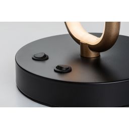 Rabalux Domiro lampa stołowa 1x60 W czarna/złota 74044