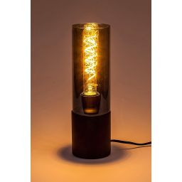 Rabalux Ronno lampa stołowa 1x25W czarny/szkło dymne 74050