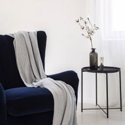 Rabalux Ronno lampa stołowa 1x25W czarny/szkło dymne 74050