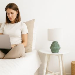 Rabalux Glimo lampa stołowa 1x40 W biała/zielona 74059