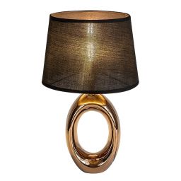 Rabalux Dalora lampa stołowa 1x25 W czarna-brązowa 74063