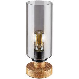 Rabalux Tanno lampa stołowa 1x25W dąb/szkło dymne 74120