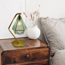 Rabalux Norah lampa stołowa 1x40 W złota-niebieska 74200