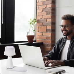 Rabalux Zavier lampa stołowa 1x5 W czarna-beżowa 74214