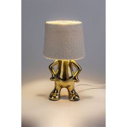 Rabalux Smurfy lampa stołowa 1x40 W złota-kremowa 74215