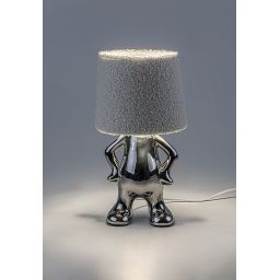 Rabalux Smurfy lampa stołowa 1x40 W srebrna-kremowa 74216