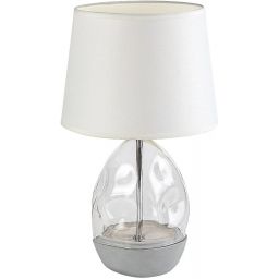 Rabalux Apolonia lampa stołowa 1x40 W biała-przezroczysta 74227