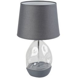 Rabalux Apolonia lampa stołowa 1x40 W przezroczysta-popielata 74228