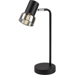 Rabalux Hatice lampa biurkowa 1x15 W czarna-przydymiona 74278