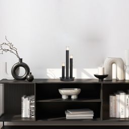 Rabalux Ramira lampa stołowa 3x5 W czarna-przezroczysta 74365