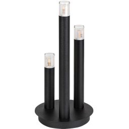 Rabalux Ramira lampa stołowa 3x5 W czarna-przezroczysta 74365