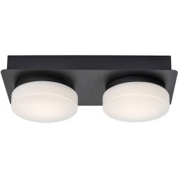 Rabalux Attichus lampa podsufitowa 2x11W LED czarny mat/biały 75002