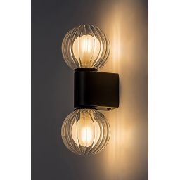 Rabalux Colzar kinkiet 2x3,5 W czarny-przezroczysty 75022