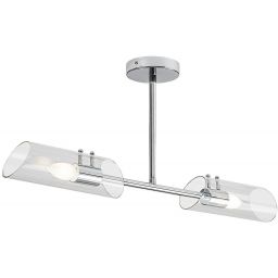Rabalux Teodoro lampa podsufitowa 2x12 W chrom-przezroczysta 75030