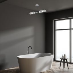 Rabalux Teodoro lampa podsufitowa 2x12 W chrom-przezroczysta 75030