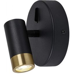 Rabalux Kadir kinkiet 1x3 W czarny-przezroczysty-złoty 75040