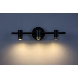 Rabalux Kadir kinkiet 3x9 W czarny-przezroczysty-złoty 75042