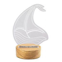 Rabalux Akali lampa stołowa 1x2w LED przezroczysty/drewno 76001