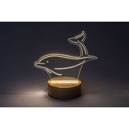 Rabalux Akali lampa stołowa 1x2w LED przezroczysty/drewno 76002