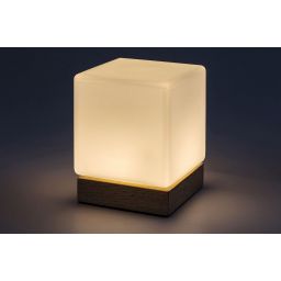 Rabalux Pirit lampa stołowa 1x1,2W LED biały/drewno 76003