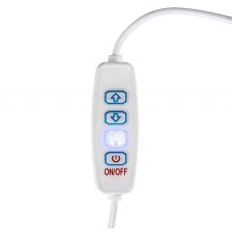 Rabalux Pirit lampa stołowa 1x1,2W LED biały/drewno 76003