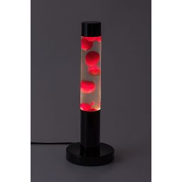 Rabalux Lavastic lampa stołowa 1x25 W czarna-przezroczysta-czerwona 76028