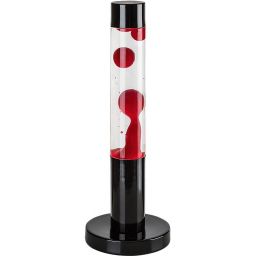 Rabalux Lavastic lampa stołowa 1x25 W czarna-przezroczysta-czerwona 76028