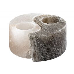 Rabalux Soluna świecznik z soli kamiennej biały-czarny 76034