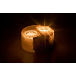 Rabalux Soluna świecznik z soli kamiennej biały-czarny 76034