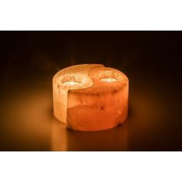 Rabalux Soluna świecznik z soli kamiennej biały-pomarańczowy 76035