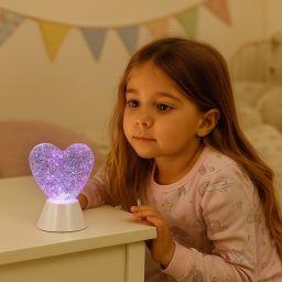 Rabalux Sparkly lampa stołowa 1x0,8 W biała 76040