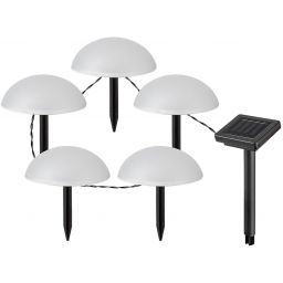 Rabalux Treppio lampa gruntowa 5x1W solarna czarny/biały 77008