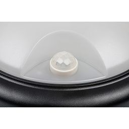 Rabalux Hitura kinkiet zewnętrzny 1x15W z czujnikiem ruchu czarny/biały 77028